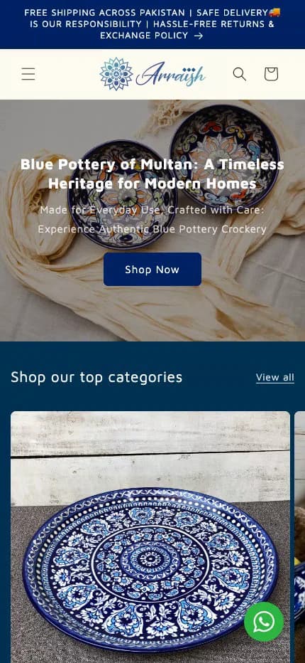 Arraish: mobile collection flow