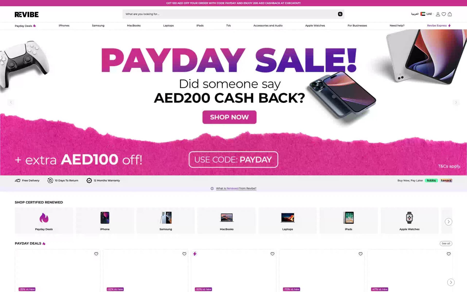 Revibe: desktop homepage walkthrough